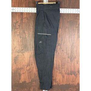 Nike Tech Essentials Cargo Pants Black White Woven Utility Sportswear Medium 30